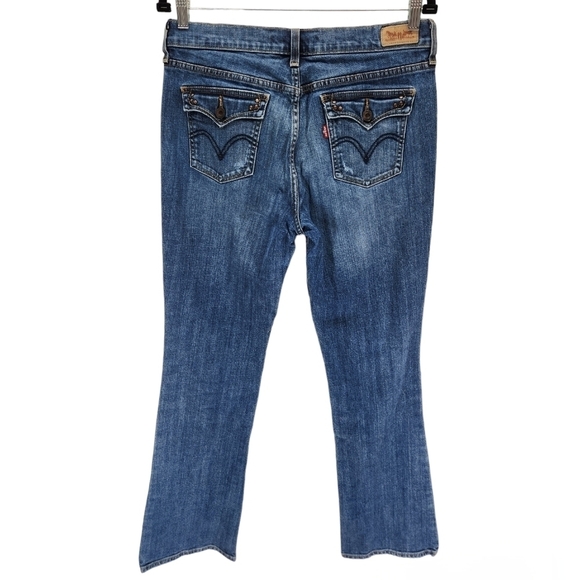 Levi's 515 Boot Cut Jeans Womens 10 Long  Blue Medium Wash - Picture 2 of 10